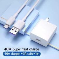 ราคา Ganve ชุดชาร์จ HAUWEI 40W หัวชาร์จ สายชาร์จ5A Type Cแท้ Huawei SuperCharger รองรับ V20 P40 P30 P20 P10 Mate20 40 Mate9 SAMUSNG S21 NOTE10 OPPO VIVO XIAOMI Realme รับประกัน 1 ปี (21387650616)