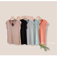 ราคา เสื้อยืดคอยูวีแขนเต๋อ งานป้ายtopshop แฟชั่นผู้หญิง (19395030360)