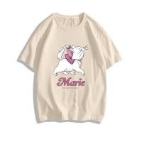 ราคา พร้อมส่งจากกทม มาถึงใน 3วัน print T shirt Marieลูกแมวน่ารักพิมพ์เสื้อยืดแขนสั้นหลวม (21065460297)
