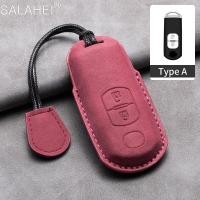 ราคา 1ชิ้นใหม่พวงกุญแจคลุมทั้งหมดเคสกุญแจรถยนต์หนังแกะสำหรับ Mazda 2 3 6 Axela Atenza Demio CX 5 CX5 CX 3 CX 7 CX8 CX 9 2016 2017 2018 2 3ปุ่มอุปกรณ์ตกแต่งภายใน (20743466634)