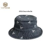 ราคา หมวกยีนส์ ทรงบักเก็ต ปัก โบว์ น่ารัก หมวกบัคเก็ต งานแฟชั่น บัคเก็ตยีนส์ 351 (21921454516)