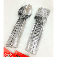 ราคา เลือกซื้อแยกได้ ช้อน ส้อม สแตนเลส 1 0 มม ลายขอบตั้ง ตรา FOFO แพ็คละ 12 ชิ้น (22244961803)