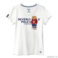 ราคา HOT 2024 Beverly Hills Polo Club เสื้อยืดคอกลมผู้หญิง แขนสั้น รุ่น LNSB047 cotton100 oversize (22048552719)