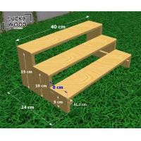 ราคา ชั้นไม้วางของ แบบ 3ขั้นบันได หน้ากว้าง 8cm ไม้สนนอก (22092137793)