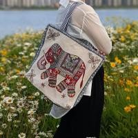 ราคา ลายช้างไทย กระเป๋าผ้าใบลายยอกฮิต 2024 ใหม่แฟชั่นกระเป๋าช้างใบใหญ่ ความจุขนาดใหญ่กระเป๋าสะพายข้าง ช้างสวยมาก (22059312658)