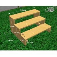 ราคา ชั้นไม้วางของ แบบ 3ขั้นบันได หน้ากว้าง 8cm ไม้สนนอก (22092137792)