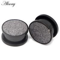 ราคา Alisouy 2PC Glitter ทองคำสีกุหลาบ เงินหูปลั๊กสกรู PiercingTunnel ที่ขยายรูเจาะหูแบบใสอัญมณีประดับร่างกายเนื้ออุโมงค์ต่างหู (8625319351)