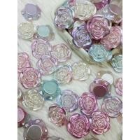 ราคา ลูกปัด ดอกกุหลาบขอบทอง ดอกกุหลาบทูโทน 19 มิล อุปกรณ์เสริมงานฝีมือ (21204052450)