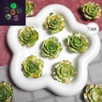 ราคา DIY ใหม่ ดอกกุหลาบมัดย้อม 25 35มม ดอกไม้เรซิ่นเรืองแสง สำหรับตกแต่งDIY สินค้าพร้อมส่ง (22110262097)