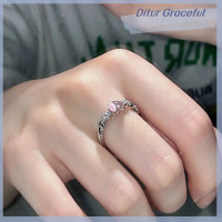ราคา Ditur แหวนสีเงินสีชมพูหัวใจโอปอลสร้างสรรค์แหวนใส่นิ้ววินเทจสวยงามแหวนพังค์น่ารักสำหรับผู้หญิงเครื่องประดับอัญมณีเสน่ห์ (20743112434)