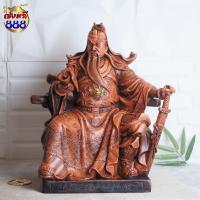 ราคา ผู้บริหารแนะนำบูชาปางนี้ เทพเจ้ากวนอู นั่งอ่านหนังสือหรือตำรา เสริมดวงผู้บริหาร งานเรซิ่นสีไม้ สูง 12 16 นิ้ว (15925652699)