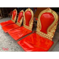 ราคา อาสนะไม้แกะลายพญานาค ที่นั่งพนักพิงไม้ปิดทอง (21856148786)