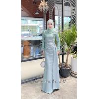 ราคา ชุดเดรสหางปลา แถมผ้าคลุมสีเข้าชุดให้นะคะ ชุดเดรสใส่ออกงาน ชุดเดรสมุสลิม รุ่นเฮเลนมุก ชุดใส่ออกงานทรงหางปลาเข้ารูป เดรสหรูๆ เดรสสวยใส่ไม่ซ้ำใคร (21463293329)