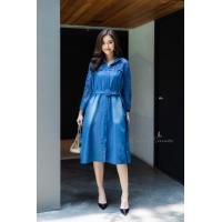 ราคา Cutie Minute อก ฟรีไซส์ 48 Maxiเดรส Beltผ้ายีนส์เกรดพรีเมี่ยม เนื้อผ้ามีความนุ่ม ใส่สบาย ชุดยีนส์งานฟอกสวยๆ (22093060696)