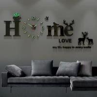 ราคา นาฬิกาแขวน 3D DIY เสียงเงียบ ตัวเลขขนาดใหญ่ สำหรับตกแต่งห้องนั่งเล่น บ้าน (19822808190)