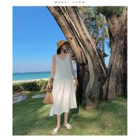 ราคา ชุดเดรส ผ้าฝ้ายผ้าลินิน ทรงหลวม สไตล์เกาหลี สีขาว AC1128 (18239938355)