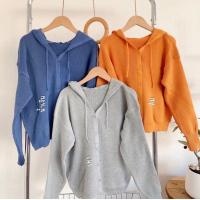 ราคา NEW เสื้อไหมพรมมีฮู้ดสีพื้น เสื้อไหมพรมแขนยาว เสื้อกันหนาว มีฮู้ด ใส่สบาย ไหมพรมนิ่ม เสื้อแฟชั่นผู้หญิง เสื้อสไตล์เกาหลี (17027666793)