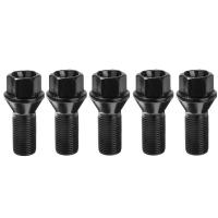 ราคา 5Pcs M14 x 1 25 Black Wheel Locking Lug Bolt Nut Steel 36136781151 for X3 X5 E70 E71 F20 F25 X5 X6 (20513922871)