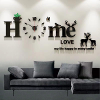 ราคา นาฬิกาแขวนผนัง นาฬิกาติดผนังDIY 3Dติดตั้งง่ายๆด้วยตัวเอง สไตล์โมเดิร์นเสียงเงียบ (19822840079)