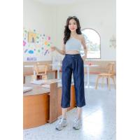 ราคา กางเกงยีนส์ขาเดฟ5ส่วน เก็บทรงเก็บต้นขา ตกแต่งปลายขาพับ ผ้ายีนส์ฟอก เนื้อผ้านิ่มใส เอวฟรีไซส์มียางยืดด้านหลัง เอว28 35 สะโพก42 (19493428933)