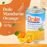 ราคา ส้มแมนดารินในน้ำเชื่อม ผลไม้กระป๋อง Dole Mandarin Orange Whole Segment in Light Syrup 425g 살짝 달콤한 만다린 오렌지 (21296731270)