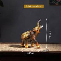 ราคา ไม้แกะสลักทั้งช้าง ไม้เนื้อแข็งช้างห้องนั่งเล่นประดับโต๊ะห้องนั่งเล่นช้างสีทองตกแต่งตู้ทีวี ช้างไม้จามจุรี ช้างไม้แกะสลัก (21590817260)