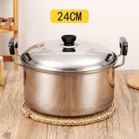 ราคา หม้อ หม้อซุป หม้อสตูว์ทรงสูง หม้อสแตนเลส หม้อต้มจืด ต้มแกง หม้อตุ๋น หม้ออเนกประสงค์ ขนาด 24 ซม (21479617510)