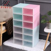 ราคา กล่องใส่รองเท้า กล่องรองเท้า กล่องรองเท้าแบบใสฝาเปิดปิ กล่องรองเท้าเปิดฝาหน้า มีให้เลือก 2 ขนาด K 506 (12827950686)