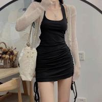 ราคา ชุดเดรสลุคสาวแซ่บ เดรสกระโปรงสั้นงานเปิดหลัง ชุดเดรสสายคล้องคอเปิดหลัง เดรสกระโปรง (16972730033)