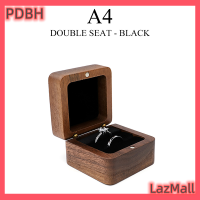 ราคา PDBH Fashion Store กล่องเครื่องประดับไม้ใส่ต่างหูกล่องใส่แหวนแต่งงานกล่องของขวัญ (21205110117)
