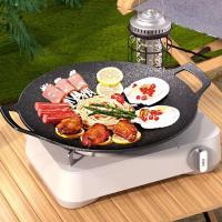 ราคา 28cm กระทะปิ้งย่าง กระทะปิ้งย่างเกาหลี BBQ ปิ้งย่างบาบีคิว ปิ้งย่างเกาหลี กระทะทรงแบน กระทะย่าง กระทะปิ้งย่าง (22244786794)