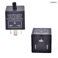 ราคา nappa 12V 3 PIN LED adjustable Car Flasher แฟลชรีเลย์สำหรับไฟเลี้ยว CF13 (21597142758)