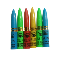 ราคา 1 แพ็ค 6แท่ง คละสี ดินสอเขียนขอบตาและเขียนคิ้ว แขก SUN FLOWER (16923285642)