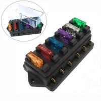 ราคา Sold at a low price 6 Way Circuit Standard ATO Blade Fuse Box DC 12V 24V Car Fuse Block Holder Fuses (20134358410)