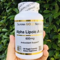 ราคา กรดอัลฟาไลโปอิก Alpha Lipoic Acid 600mg 120 Veggie Capsules California Gold Nutrition ALA (973698717)