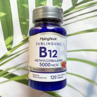 ราคา 10 OFF ราคา Sale EXP12 2024 วิตามิน Sublingual Methylcobalamin 5000 mcg 120 Fast Dissolve Tablets PipingRock (11223605378)