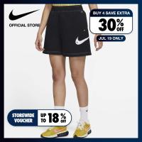ราคา Nike Womens Sportswear Swoosh Woven High Rise Shorts Black ไนกี้ กางกางขาสั้นผู้หญิงแบบทอเอวสูง Sportswear Swoosh สีดำ (21564693478)