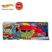 ราคา Hot Wheels City Dragon Launch Transporter ฮอตวีลซิตี้ ชุดรถบรรทุกเจ้ามังกรพ่นรถ GTK42 CH (18499098678)