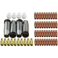 ราคา Contact Tip Conical Gas Nozzle Tip Holder 24KD MB24 MIG MAG Welding Torch 59Pcs (15245836876)