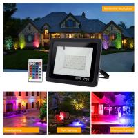 ราคา เซบีญา30W 50W 100Wไฟฟลัดไลท์แบบLedใช้สีRGB Light IP65 RGBกันน้ำFloodlight SpotlightโคมไฟติดผนังReflectorสวนแสงRGB (21947362270)
