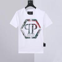 ราคา Philipp Plein เสื้อยืดแขนสั้นสำหรับผู้ชายเสื้อยืดผู้ชายแขนสั้นพิมพ์ลายตัวอักษรพลอยเทียมอินเทรนด์ QP (22201475473)