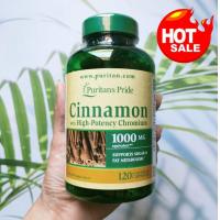 ราคา 80 OFF ราคา Sale EXP 02 2024 ซินนามอน Cinnamon with High Potency Chromium 1000mg 120 Capsules Puritans Pride อบเชยสกัด โครเมียม (19382510716)
