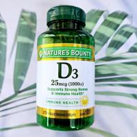 ราคา วิตามินดีสาม D3 25 mcg 1000 IU 250 or 350 Rapid Release Softgels Natures Bounty D 3 (19956441633)