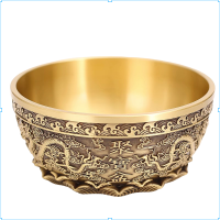 ราคา อ่างเก็บทองเหลือง หม้อทองแดงตกแต่งบ้าน ผลิตภัณฑ์ หม้ออัญมณีทองแดง ชามสมบัติลายมังกรคู่เล่นลูกปัด เครื่องประดับตกแต่ง (21516852881)
