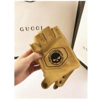 ราคา Motorcycle anti slip retro gloves motorcycle leather Half Finger male female riding fitness open finger driving Gloves (20938155098)
