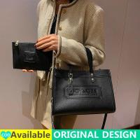 ราคา กระเป๋าถือ COACH ของแท้ใหม่2023ชิ้นกระเป๋ากระเป๋าโท้ทหนัง PU ของผู้หญิงกระเป๋าสะพายไหล่คาดลำตัวคลาสสิก MODE Korea กระเป๋าสะพายความจุขนาดใหญ่สำหรับนักเรียนกระเป๋ามีที่จับกระเป๋าใส่เหรียญช้อปปิ้งเครื่อง