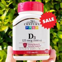 ราคา 80 OFF ราคา Sale EXP 01 2024 วิตามินดี 3 Vitamin D3 125 mcg 5000 IU 110 Tablets 21st Century D 3 (20569024642)