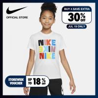 ราคา Nike Girls Boxy Print Fs Tee White ไนกี้ เสื้อยืดเด็กหญิง Boxy Print Fs สีขาว (21453900194)