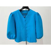 ราคา เสื้อผ้าฝ้ายคอวีแขนรูด กระดุมผ่าหน้า (19628483755)