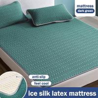 ราคา 90 180ซม ที่นอนยางพาราไหมน้ำแข็ง ฤดูร้อนที่นอนเครื่องปรับอากาศลื่นที่นอนเย็นเดี่ยวคู่เย็นเสื่อทาทามิที่นอน (21949186856)